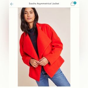 Anthropologie Asymmetrical Jacket - Size M - Brown